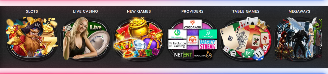 Menu 7Gold Casino